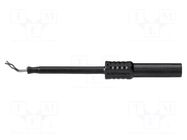 Measuring tip; 1A; black; Socket size: 4mm; Plating: nickel plated SCHÜTZINGER