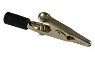 ALLIGATOR CLIP, 0.32IN, BLACK, 10A