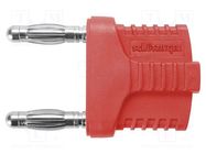 Connector: 4mm banana; stackable safety shunt; 12A; 33VAC; 70VDC SCHÜTZINGER