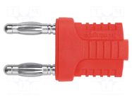 Connector: 4mm banana; stackable safety shunt; 12A; 33VAC; 70VDC SCHÜTZINGER