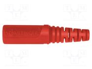 Connector: 4mm banana; socket; 32A; 33VAC; 70VDC; red; on cable SCHÜTZINGER