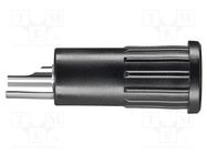 Connector: 4mm banana; 16A; 30VAC; 60VDC; black; nickel plated SCHÜTZINGER