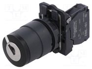 Switch: rotary with key; 22mm; Stabl.pos: 2; NO; black; none; IP66 SCHNEIDER ELECTRIC