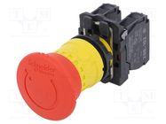 Switch: emergency stop; 22mm; Stabl.pos: 2; NC x2; red; none; IP66 