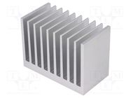 Heatsink: extruded; grilled; natural; L: 50mm; W: 95mm; H: 70mm; raw FISCHER ELEKTRONIK