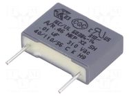 Capacitor: polypropylene; X2; R46 310V; 10nF; 630VDC; 310VAC; THT KEMET