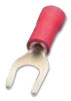 TERMINAL, SPADE TONGUE, #8, 16AWG, RED