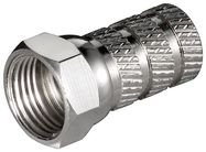 Twist-On F-Connector 5.2 mm, copper - twist-on adapter made of zinc with nickel contacts