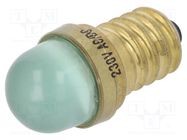 LED lamp; green; E14; 230VAC 