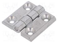 Hinge; Width: 40mm; zinc and aluminium alloy; natural; H: 40mm RST ROZTOCZE