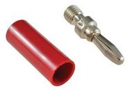 BANANA PLUG, 15A, SOLDERLESS, RED