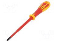 Screwdriver; insulated,slim; Pozidriv®; PZ2; Blade length: 125mm C.K