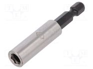 Holders for screwdriver bits; Socket: 1/4"; Overall len: 60mm C.K