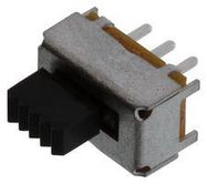 SLIDE SWITCH, DPDT, 0.1A, 30VDC, THT