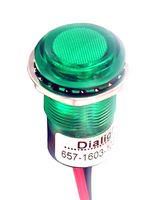 PANEL MOUNT INDICATOR, LED, 17.463MM, GREEN, 5V