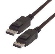 VIDEO CABLE, DISPLAYPORT PLUG, 9.8 , BLK