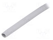 Insulating tube; silicone; light grey; -30÷200°C; Øint: 8mm; L: 1m FIX&FASTEN