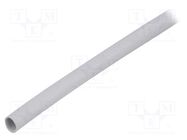 Insulating tube; silicone; light grey; -30÷200°C; Øint: 6mm; L: 1m 