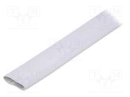 Insulating tube; silicone; light grey; -30÷200°C; Øint: 16mm; L: 1m 