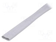 Insulating tube; silicone; light grey; -30÷200°C; Øint: 12mm; L: 1m 