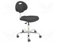 Chair; ESD; Seat dim: 470x440mm; Back dim: 420x320mm; 460÷590mm 