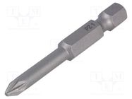 Screwdriver bit; Pozidriv®; PZ1; Overall len: 50mm; PROFESSIONAL WIHA