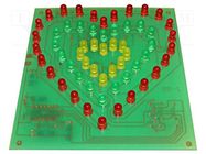 Flashing heart; visual effects; No.of diodes: 58 