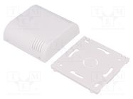 Enclosure: wall mounting; X: 80mm; Y: 80mm; Z: 25mm; ABS; white 