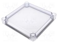 Cover; X: 190mm; Y: 190mm; Z: 30mm; Cover mat: polycarbonate FIBOX