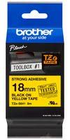 TAPE, 18MM, BLACK/YELLOW, S/ADH