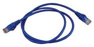 N/W CABLE, RJ45 PLUG-PLUG, 3FT, BLUE