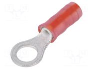 Tip: ring; Ø: 5mm; 0.5÷0.6mm2; crimped; for cable; insulated; tinned TE Connectivity