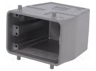 Enclosure for connectors: HDC; size 32A (2 x 16A); for cable HARTING