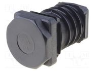 Plugs; for profiles; Body: black; H: 25mm; Mat: polyamide; L: 30mm 