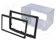 Radio frame; Renault; 2 DIN; black ACV