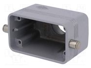 Enclosure: for HDC connectors; C-TYPE; size 57.27; Gland holes: 1 ILME