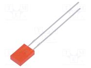 LED; rectangular; 5.46x2.23x8mm; red; 3.8÷7.5mcd; 110°; Front: flat BROADCOM (AVAGO)