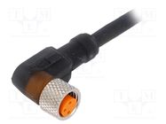 Connector: M8; 5m; female; PIN: 3; angled 90°; plug; PUR LUMBERG AUTOMATION