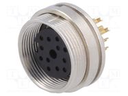 Connector: M16; socket; female; soldering; PIN: 12; 3A; 60V; IP40 LUMBERG