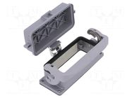 Enclosure for connectors: HDC; size 16; Locking: with latch WIELAND