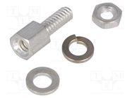 Threaded head screw; Thread len: 7.9mm; Thread: UNC 4-40 TE Connectivity