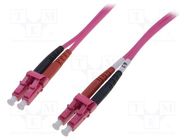 Fiber patch cord; OM4; LC/UPC,both sides; 3m; LSZH; purple DIGITUS