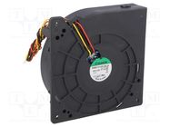 Fan: DC; blower; 12VDC; 120x120x32mm; 61m3/h; 53.8dBA; ball; 24AWG SUNON