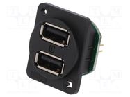 Connector: USB A; socket; pin header; double; USB 2.0 CLIFF