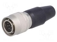 Connector: circular; HR10; push-pull; plug; 2A; silver plated; male HIROSE