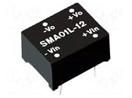 Converter: DC/DC; 1W; Uin: 21.6÷26.4VDC; Uout: 15VDC; Iout: 67mA; THT MEAN WELL