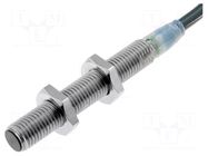 Sensor: inductive; OUT: NPN / NO; 0÷2mm; 12÷24VDC; M8; 2m; IP67 OMRON