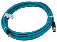 ETHERNET/IP CORDSET, M12 4 POSITION MALE TO RJ45 PLUG, 10M