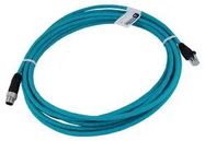 ETHERNET/IP CORDSET, M12 4 POSITION MALE TO RJ45 PLUG, 5M