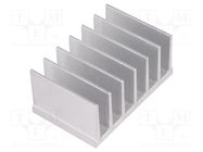 Heatsink: extruded; grilled; natural; L: 50mm; W: 78mm; H: 35mm; raw 